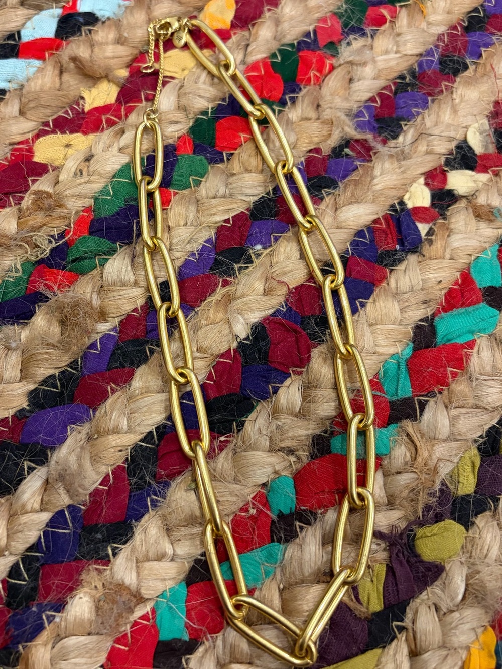 Madewell paper clip chain gold necklace
